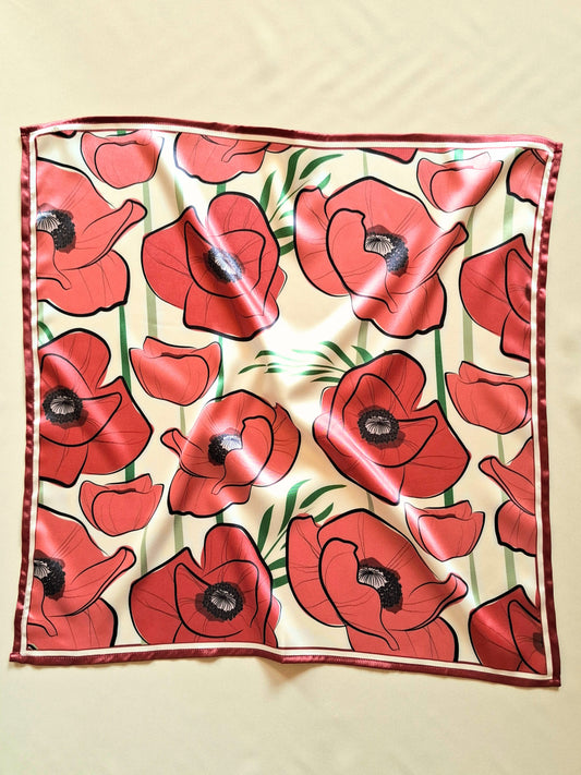 Foulard carré 50cm Papavero
