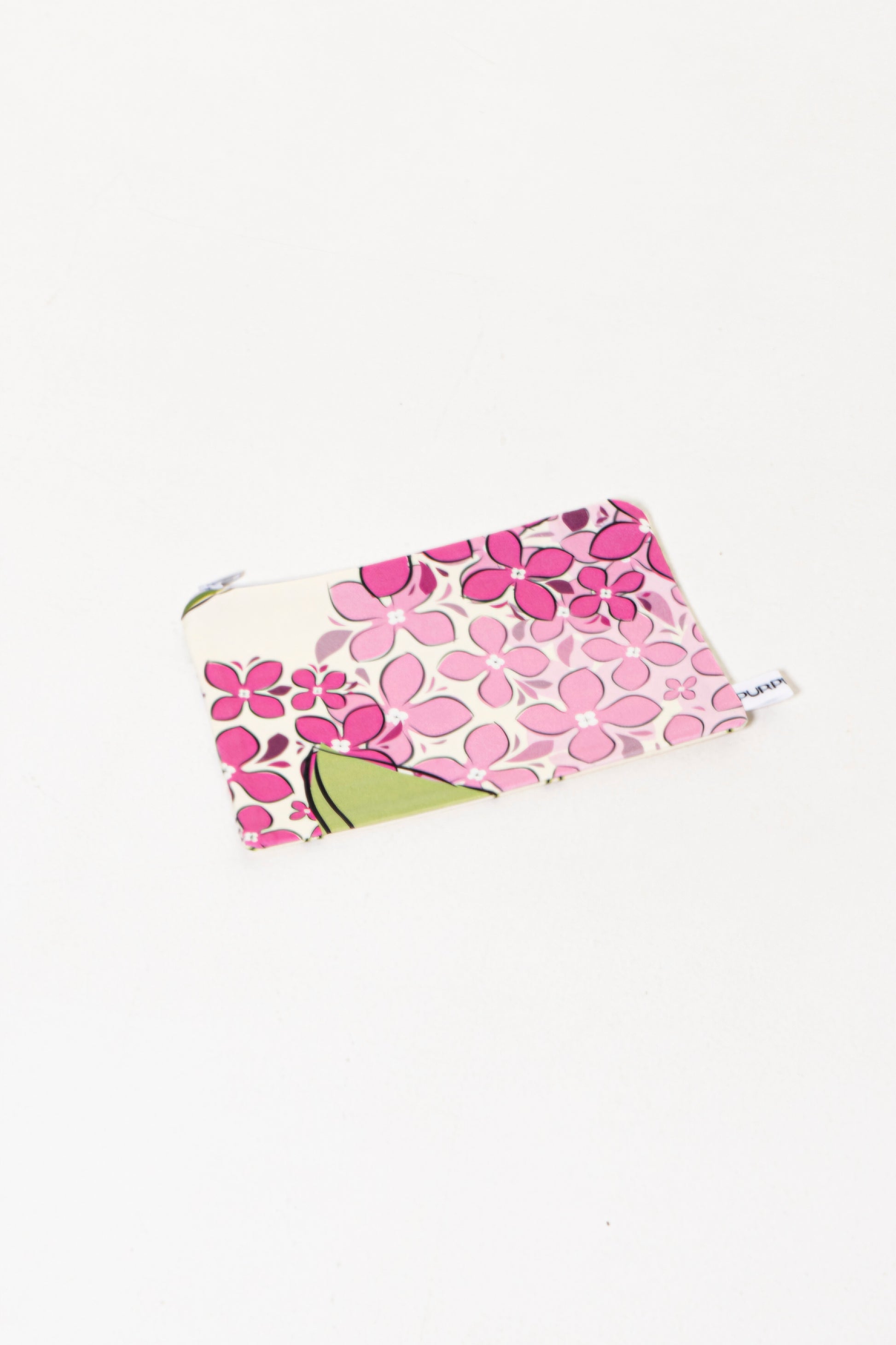 Pochette 13 x 20 cm pattern ortensia rosa 