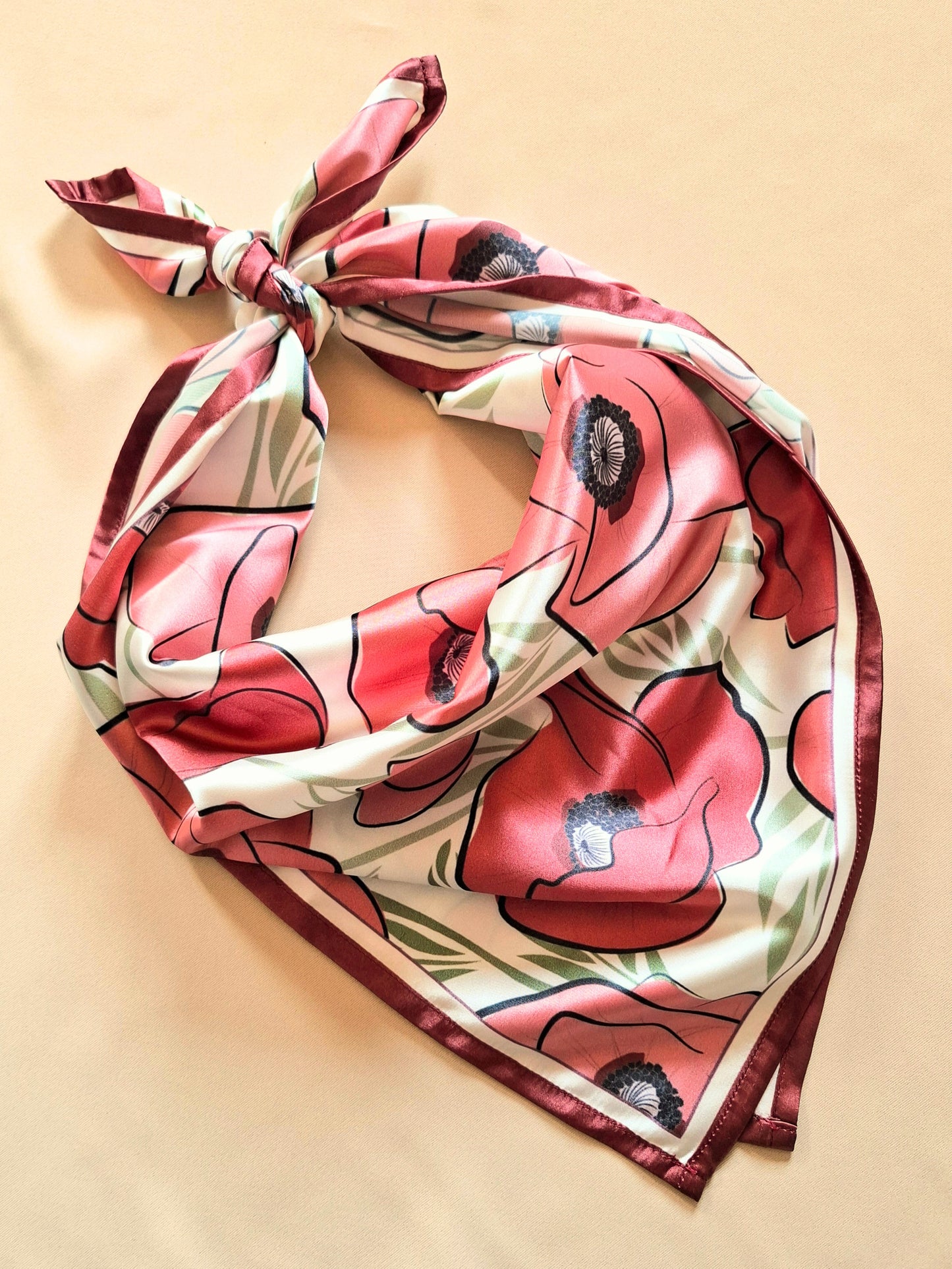 Foulard carré 70cm Papavero