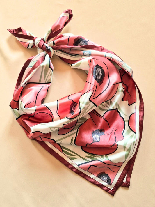 Foulard carré 70cm Papavero