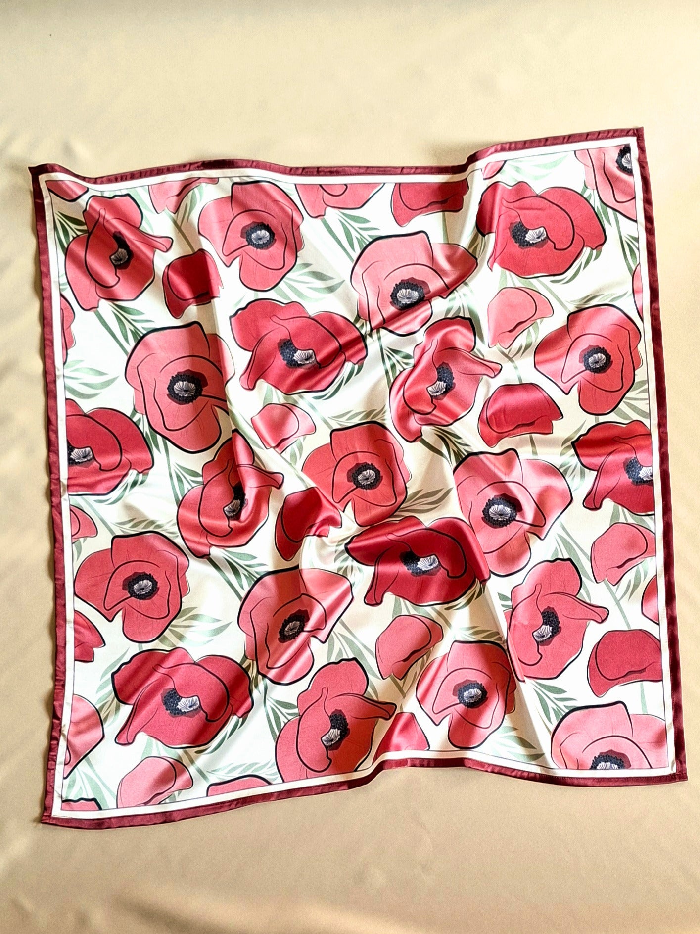 Foulard carré 70cm Papavero