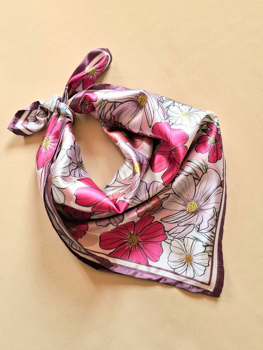 Foulard carré 50cm Cosmos