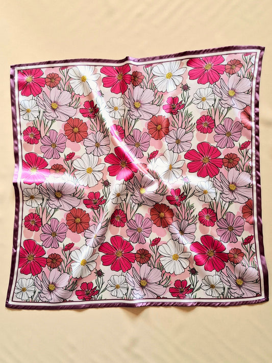 Foulard carré 50cm Cosmos