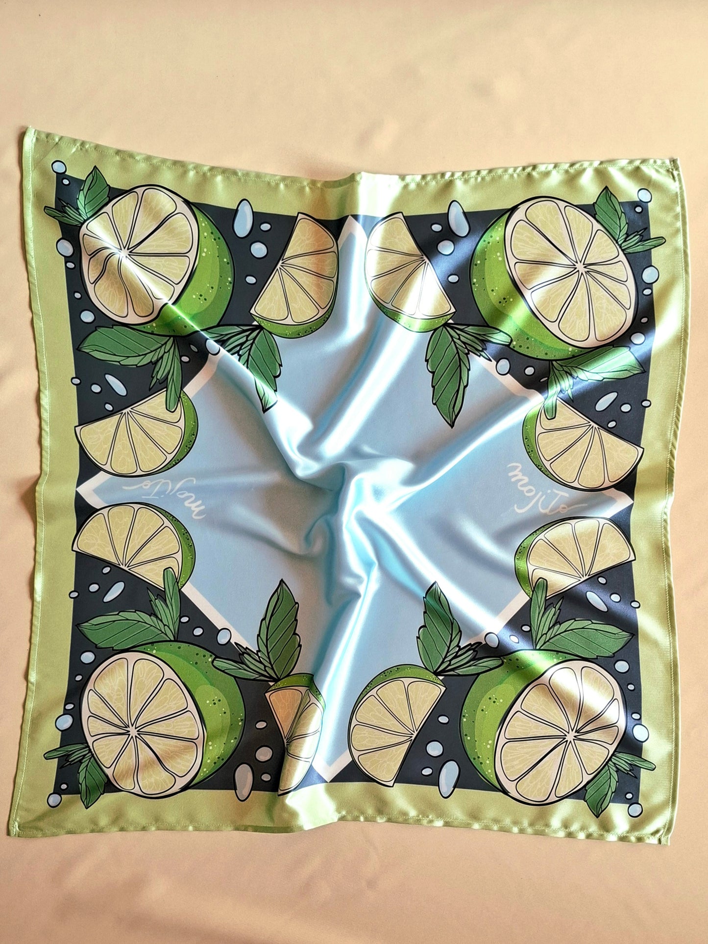 Foulard carré 70cm Mojito